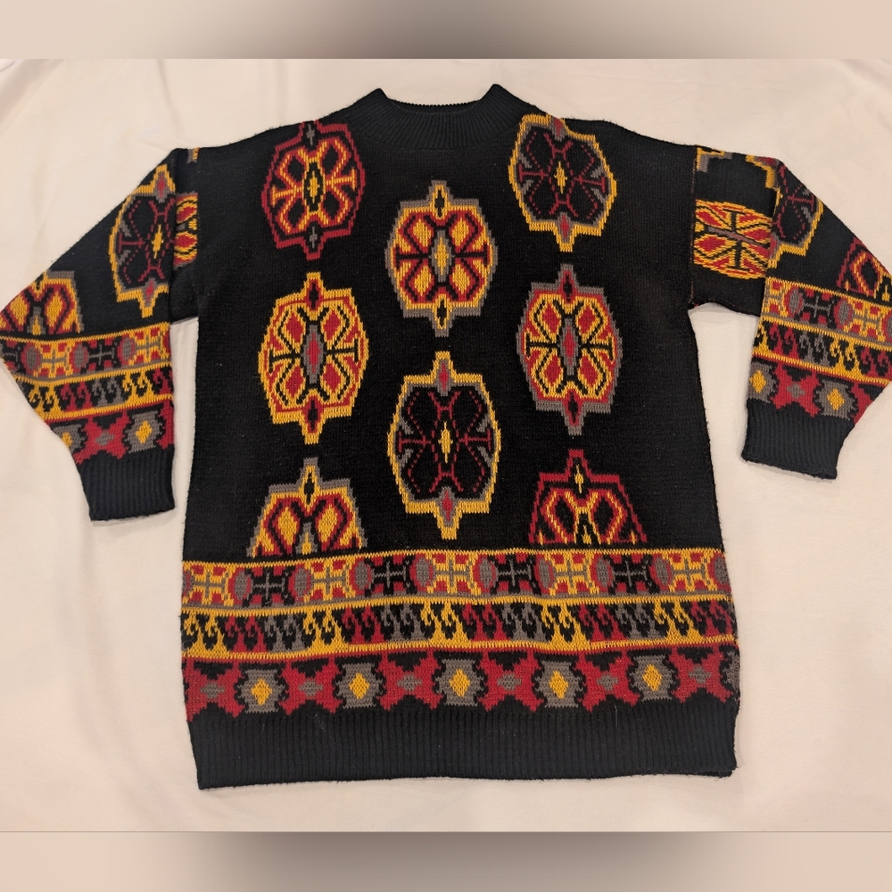 Vintage Headliners Colorful Geometric Sweater